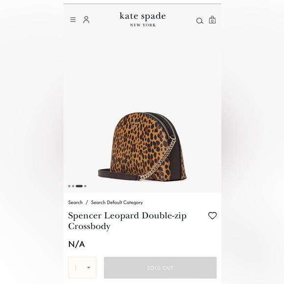 NWT Kate Spade Spencer Leopard Double-Zip Crossbody Purse - Picture 2 of 12